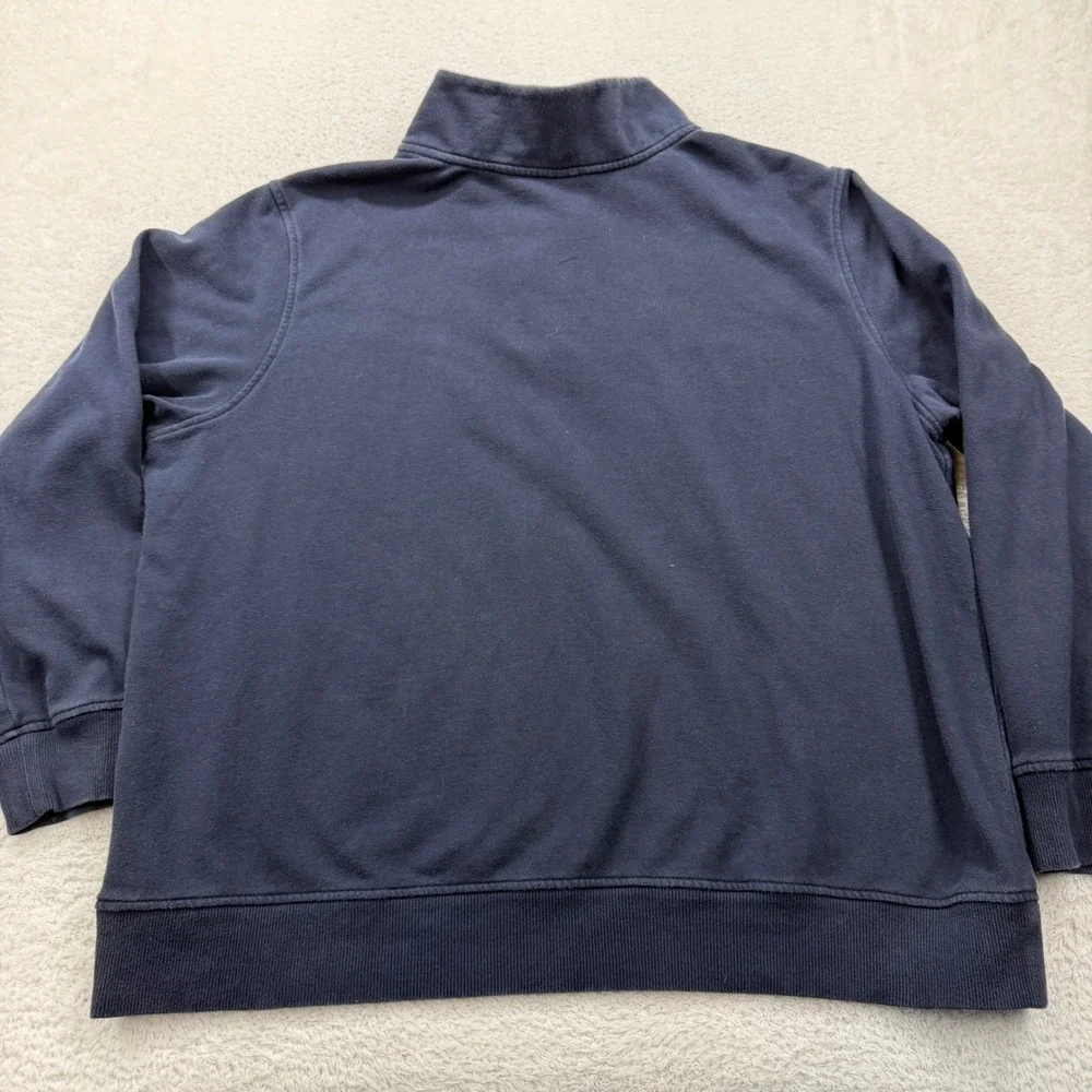 The North Face Mens Snap Neck Pullover Sweatshirt Navy Blue XXL‎